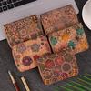 Bohemian Short Wallet for Women Retro Floral Pattern Coin Purse Ethic Vegan Leather Credit Card Holder Stylish Functional Accessory for Everyday Use