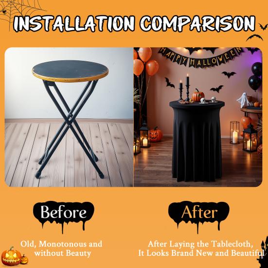 Чехол для коктейльного стола Спандекс Стрейч Круглые Скатерти для коктейльного стола с Волнистыми Драпировками Юбки для Высоких Барных Столов для Свадебной Вечеринки Банкетных Мероприятий