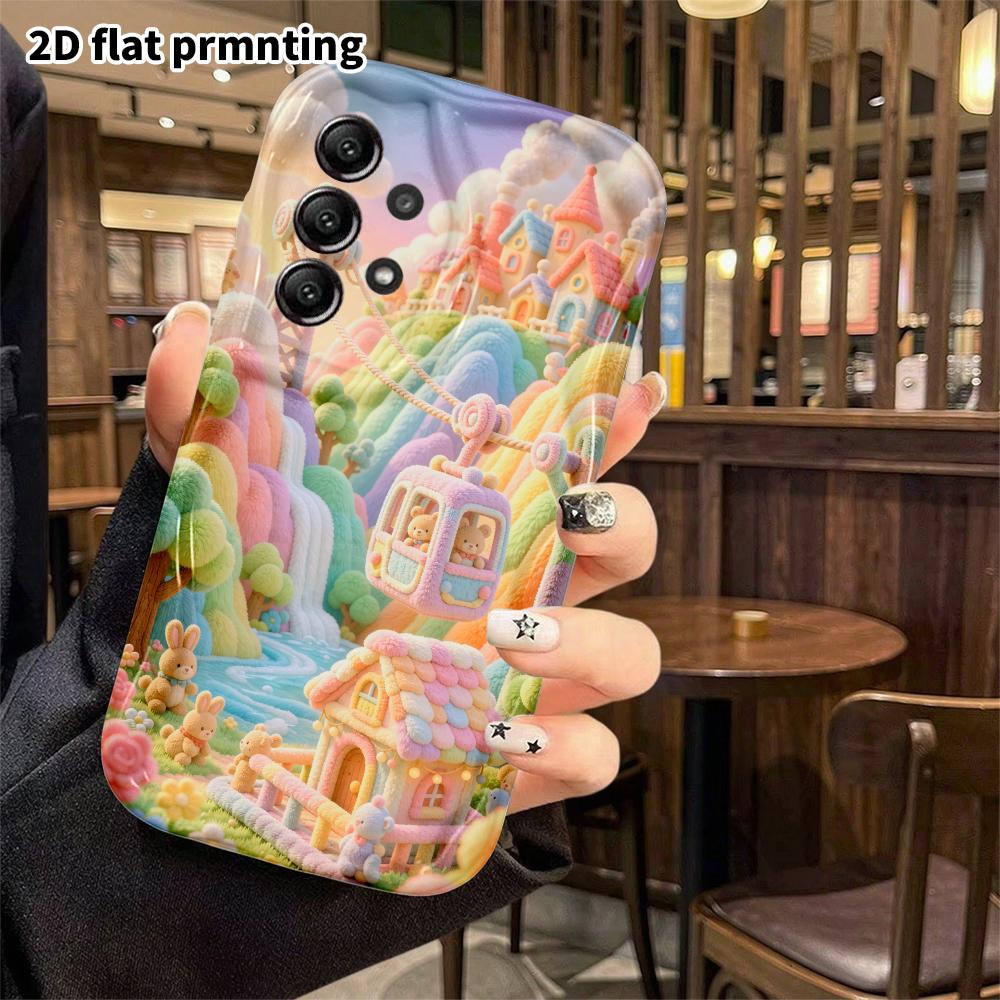 Чехол для телефона: 2D плоский, подходит для Samsung Galaxy A34 A35 M05 M06 S20 S22 S21 FE Plus 5G, защитный чехол, Канатная дорога Сказочной долины, идеальный Рождествен