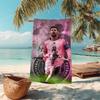 1pc Football Player Action Microfiber Quick Dry Beach Towel Absorbent Soft Oversized Sand Free Towel for Travel Pool Gym Swimming Yoga 20a166