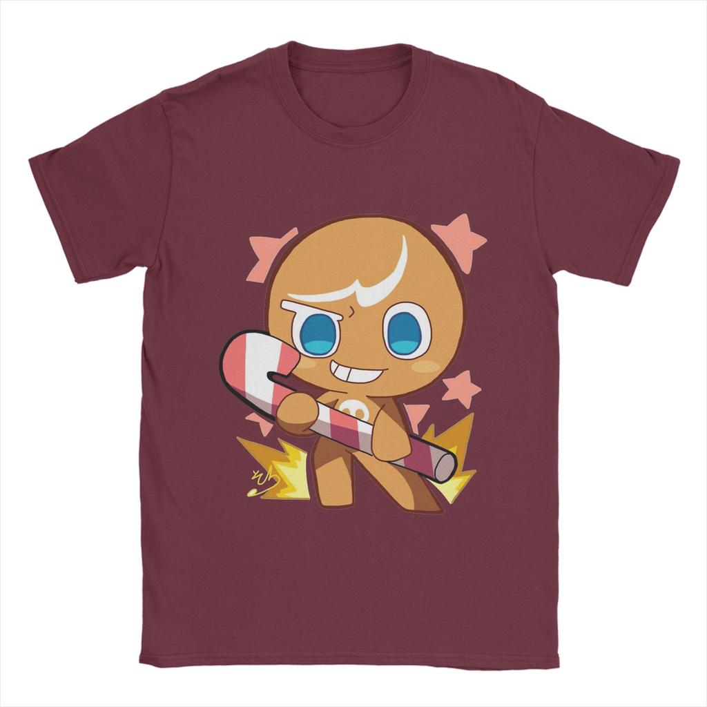 Cookie Run Kingdom Футболка Пляжная Хлопковые Футболки для Мужчин Футболка с Рисунком Харадзюку Футболки с Коротким Рукавом Уличная Одежда
