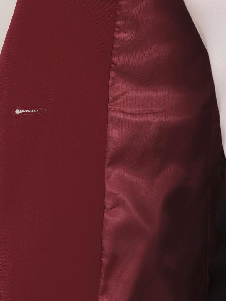 Женский блейзер в стиле business casual от Allegra K, с длинным рукавом, на одной пуговице спереди, офисный пиджак с подплечниками, винно-красный, размер M