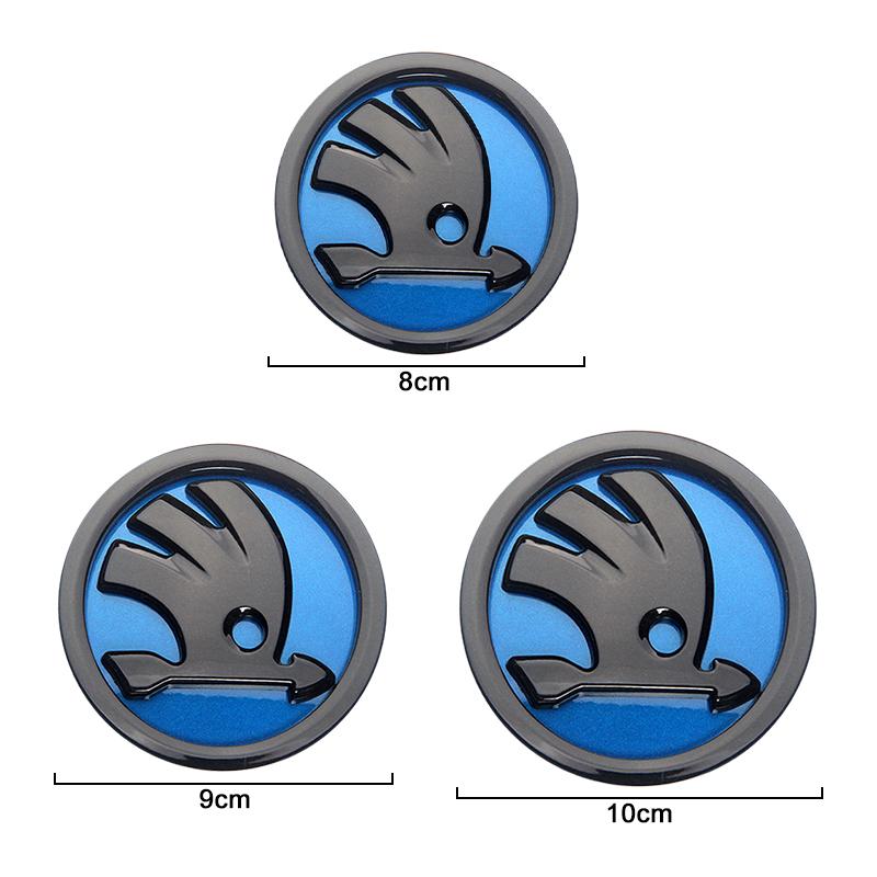 1Pcs Car ABS Logo Auto Front Hood Emblem Rear Trunk Cover Sticker for Skoda Octavia MK2 MK3 MK4 2 A7 Fabia Karoq Kodiaq Superb Rapid Yeti