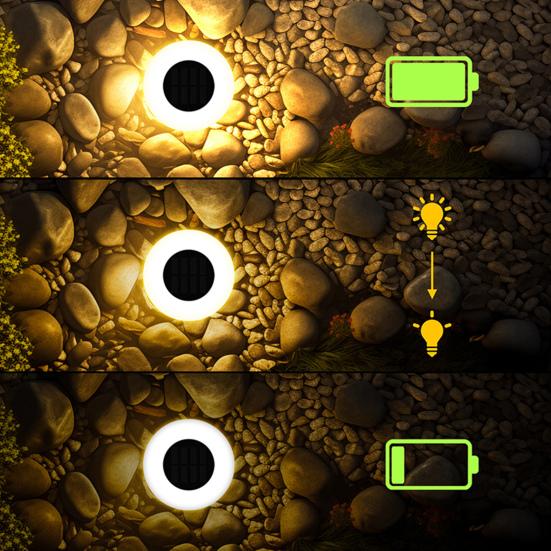 4 шт. Солнечные грунтовые фонари Водонепроницаемые уличные ландшафтные светильники Светодиодная газонная лампа