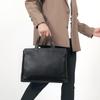Men's Genuine Leather Casual Computer Briefcase - First Layer Cowhide, Large Capacity Handbag