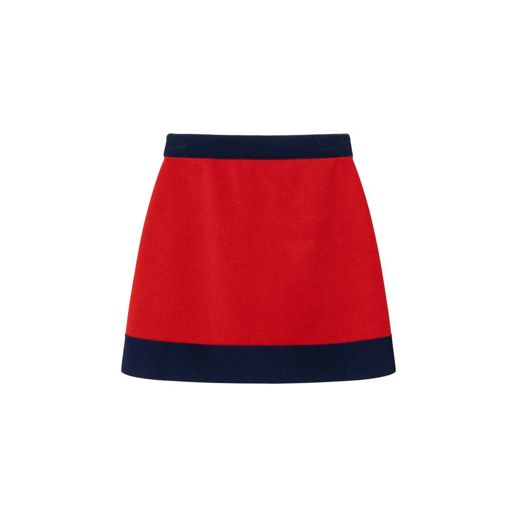 GUCCI Casual Short Skirts Women's Red Moderate Knitted Skirt 742952-XKC76-6432