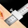 Metal Carpenter Straight Ruler Gauge Clear Scale Positioning Woodworking Square Carpentry