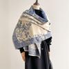 Star Scarf Women's Chinese Landscape Painting Shawl Temperament Warm Versatile Autumn and Winter Imitation Cashmere Long Scarf