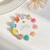 Transparent Mini Hair Claw Hair Clip Flower Mini Hair Claw Retro Star Hair Crab Clip  Women