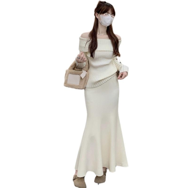 "Women's High-Waist Fishtail Skirt - 2024 Autumn/Winter Collection"