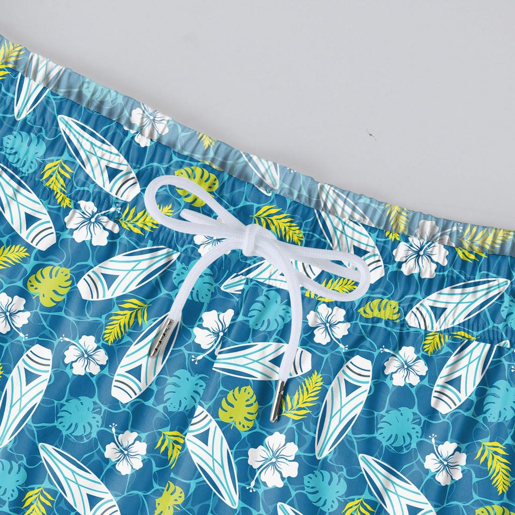 Мужские мягкие домашние пижамные штаны с гавайским принтом, повседневные спортивные штаны с завязками