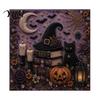 Seasonal Decorative Wall Hanging Halloween Ghost Pearl Painting Kit, 3D Art DIY Spooky Handmade Fall Craft Supplies Cute Cat Crow Kit for Adults, Home