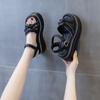 Fashion Inner Heightening Heel Roman Sandals Women Summer 2025 New Explosive Internet Celebrity Muffin Slope Heel Platform Sports