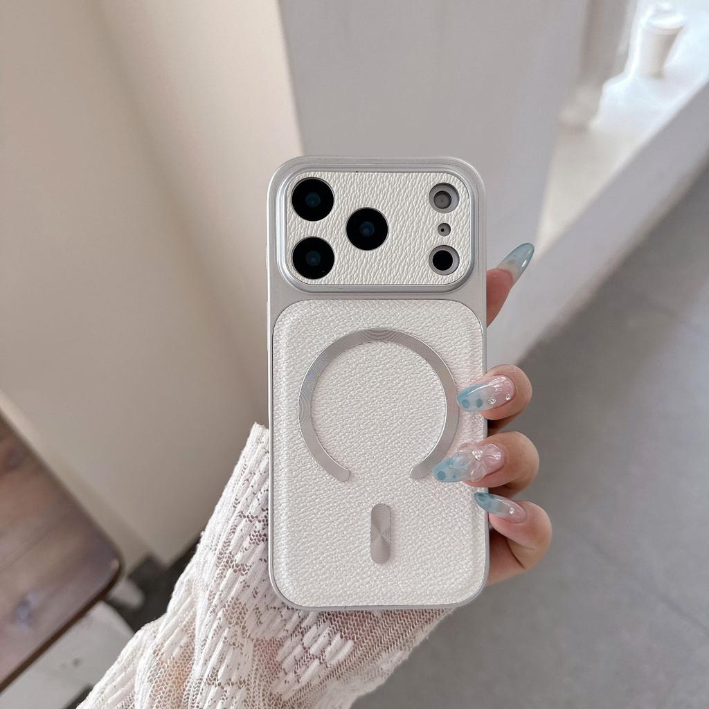 Применимо к iPhone18Promax простой кожаный матовый чувствительный к коже магнитный чехол для мобильного телефона Apple 17 полноразмерный противоударный защитный чехол