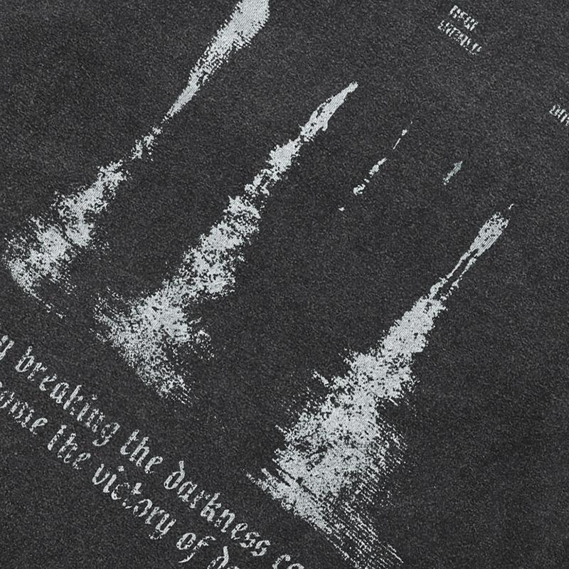 Футболка Streetwear Shadows Graphic Washed Black, хлопковая, унисекс, топы, футболки, летняя, с короткими рукавами