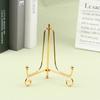 Gold Iron Display Stand Craft Bracket Book Holder Photo Pedestal Bowl Dish Frame Picture Plate Rack Easel Storage Decoration