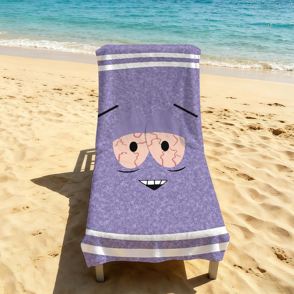 Мультяшное полотенце T-Towelie для кемпинга, пляжа, супервпитывающее, быстросохнущее, летнее