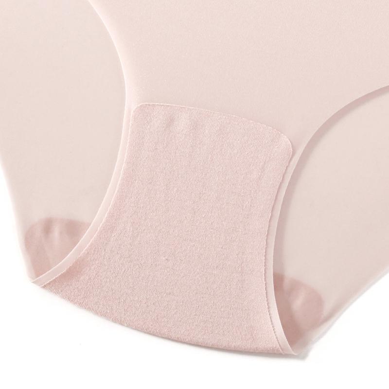 TERMEZY Women Sexy Ice Silk Panties Mid-Waist Ultra-thin Lingerie Female G String Solid Color Underwear Traceless Briefs Intimates