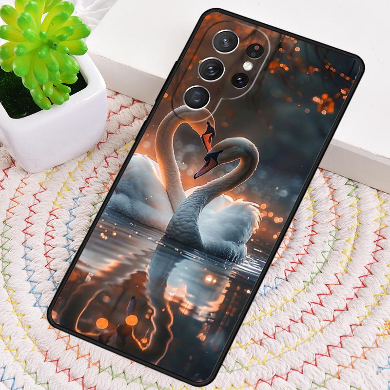 Милый чехол для телефона в виде лебедя для Samsung Galaxy note 10 pro S26 Ultra S23 S24 FE S25 S21 S22 PLUS противоударный чехол
