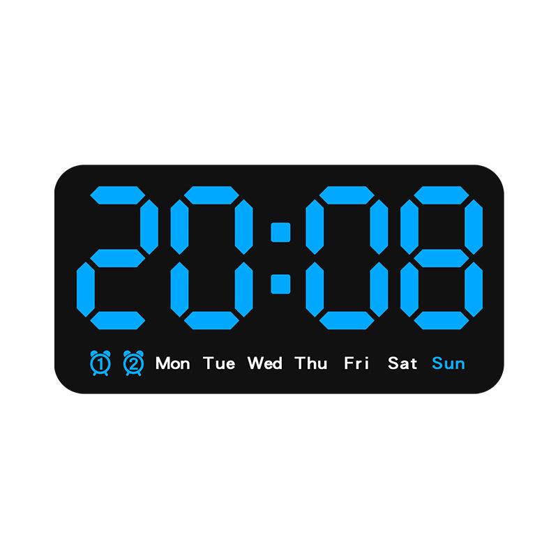 Large Screen Dual-Use Wall Clock with Temperature and Alarm Functions for Living Room (Model 6638)