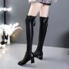Fashion Tassel Middle Heel Long Boots for Women Pointed Toe Knee High Shaft Shoes Woman Boot On Offer Winter 2024 Novelty Footwear Gyaru