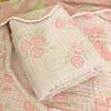 Baby Bamboo Cotton Gauze Blanket Cartoon Jacquard Infant Bath Towel Air Conditioner Cover Soft Wrinkled