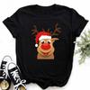 Women Merry Chirstmas T Shirt Christmas Cute Santa Claus Print Fashion Casual Short Sleeve Female Kawaii Cartoon Tops Tee