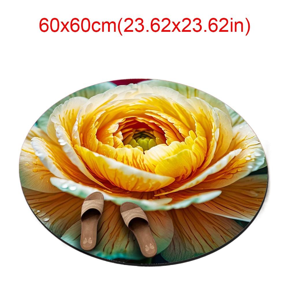 Коврик для пола в форме пиона, мягкий коврик для ванной комнаты, для гостиной, чайного столика, прикроватный