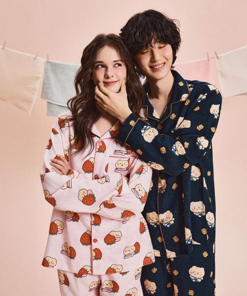 [SPAO] Пижама с длинным рукавом «Мангеуреоджингом Манго-ми» SPPPG23U02 [Отправка из Кореи] 100% Оригинал