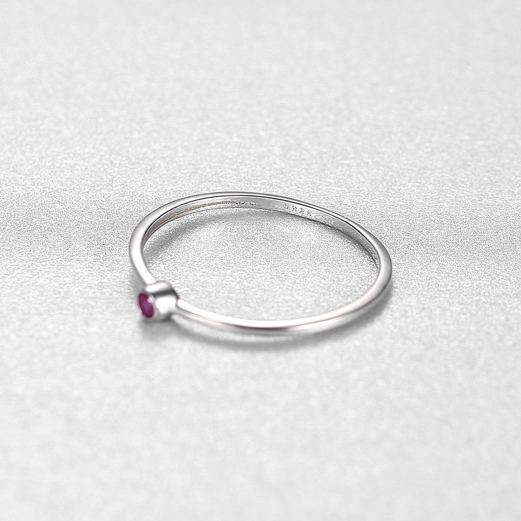 Women S925 Silver Ring Sterling Silver Color Treasure Simple Silver Jewelry Female Rings