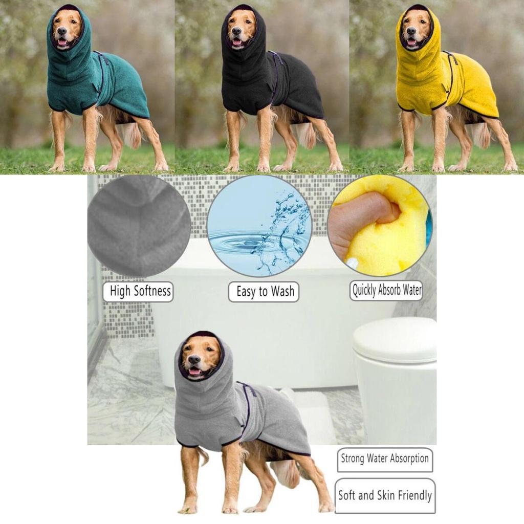 Мягкий и впитывающий флисовый халат для собак для быстрой сушки