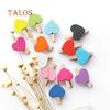 50Pcs Mixed Color Heart Wooden Mini Pegs Photo Clips DIY Wedding Party Supply Decoration