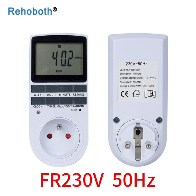 7 Days Programmable Timer Socket Outlet 110V-230V Dual Voltage with US/EU/UK/AU Plug Digital Display for Home Appliance3