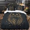 3D Cartoon Animal Bedding Set Cute Cat Down Duvet Cover Pillowcase 2/3pcs Girl Kids Women and Boys Cover