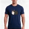 Grey And White Cat Tshirt Summer Casual Cotton Tee Oversized Streetwear Tops Vintage Graphic Print Loose Fit Short Sleeve