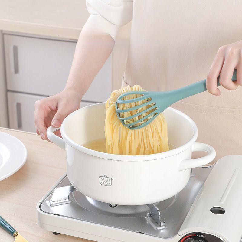 1 шт. многофункциональный 3 в 1 венчик для взбивания яиц, миксер для напитков, мешалка, нейлоновые щипцы для лапши, макарон, спагетти, зажимы для еды, кухонные инструменты