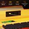 Gaming Desk With LED Lights 100x60 Cm Power Outlets Monitor Stand Shelves And Remote Control Natural