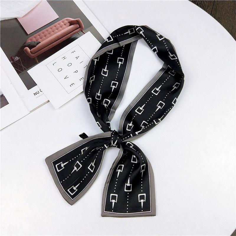 Pingjiao новый стиль весна и осень профессиональное украшение универсальный маленький шелковый шарф женский шарф узкий длинный ремень для волос галстук сумка пояс