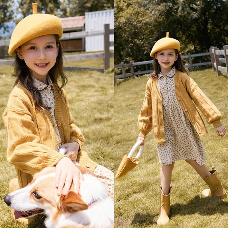 Детский берет, шляпа художника, детские ретро-шапки для мальчиков и девочек