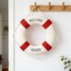 Classic Red & Blue Life Buoy Desk Decor, Nautical Ornament - Perfect for Home Office, Shelf, or Maritime Theme Room Styling