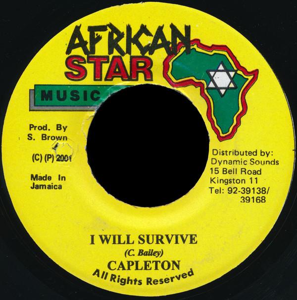 7inch Record CAPLETON - I Will Survive NONE African Star Mu 2001 Jamaica Reggae, Ska & Dub Used