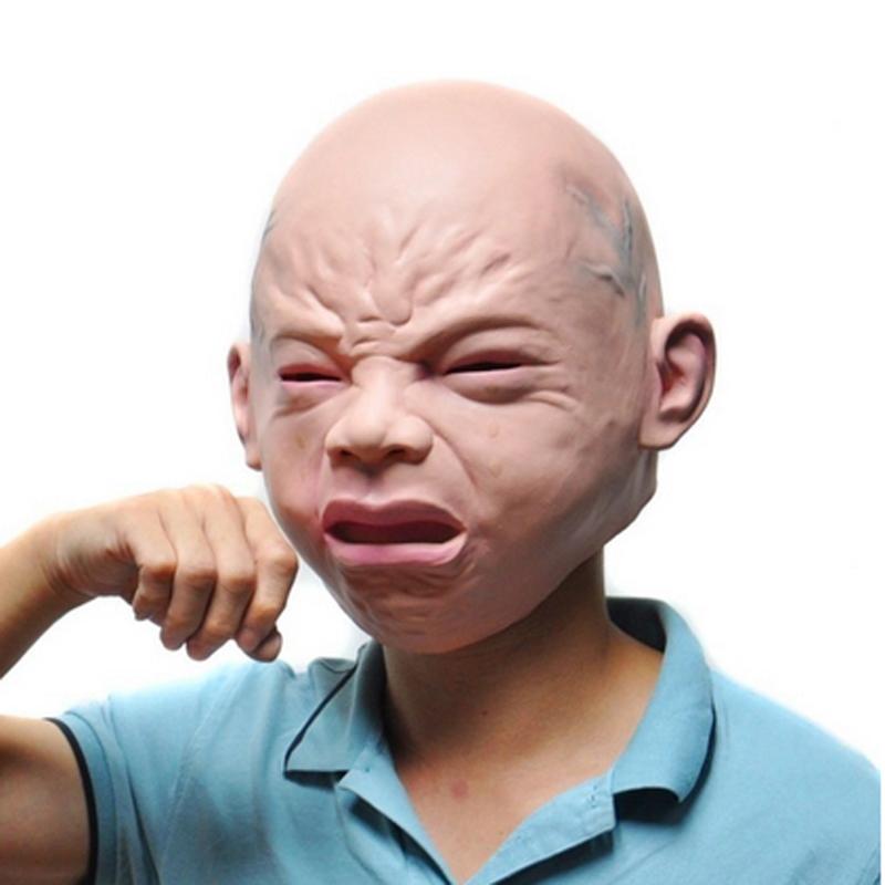 Новый Creepy Cry Baby Полная Голова Лицо Латексная Резина Маскарадный Костюм Маска