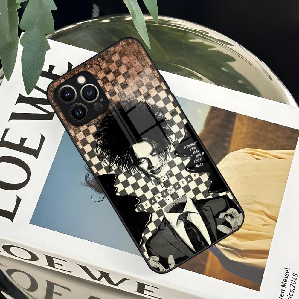The Cure Robert Smith Phone Case for Iphone 16 15 14 12 11 13 Pro Max Mini X Xr Xs Se 8 Puls glass Cover
