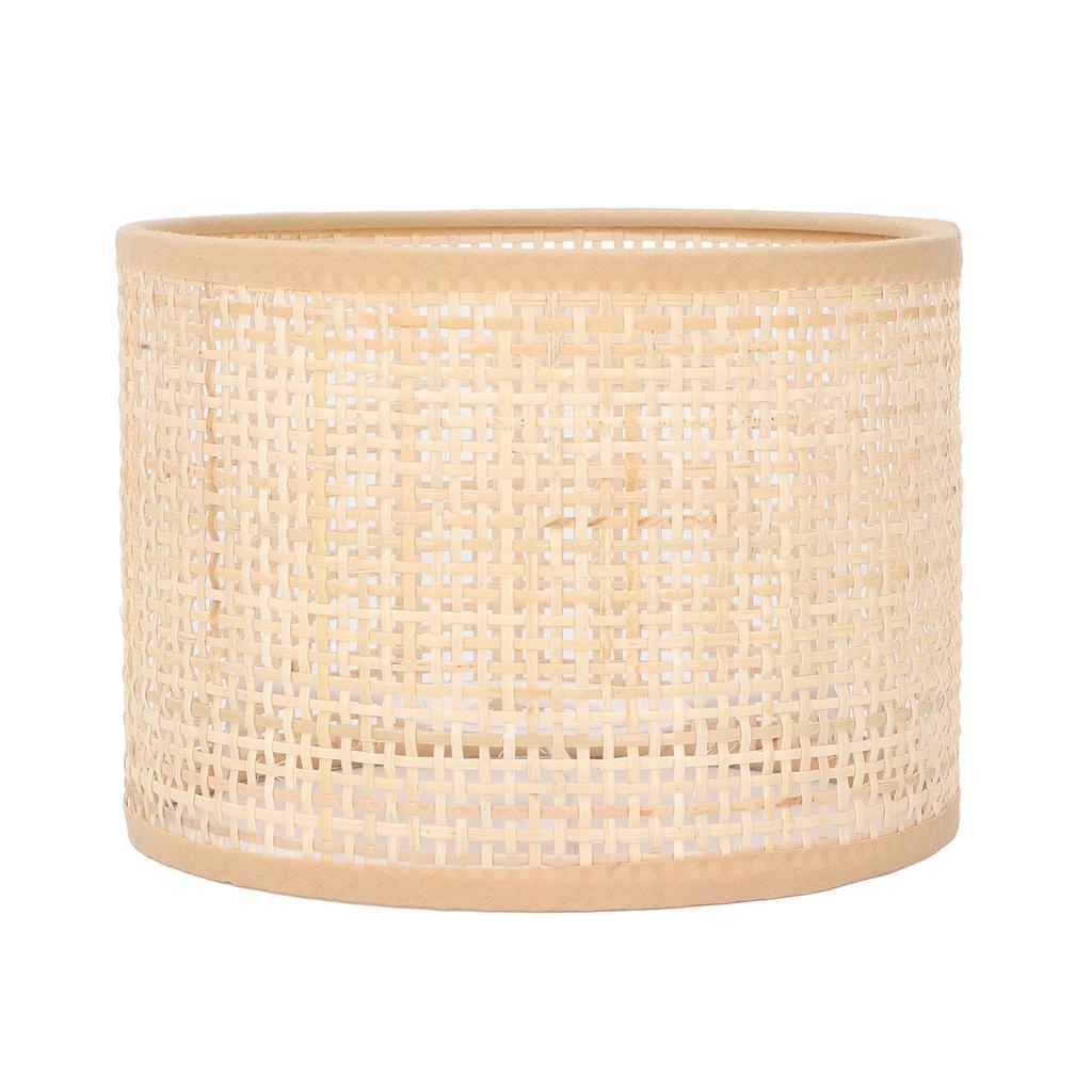 Rattan Lamp Shade Replacement Woven Basket Chandelier Vintage Hanging Table Floor Light Cover E27
