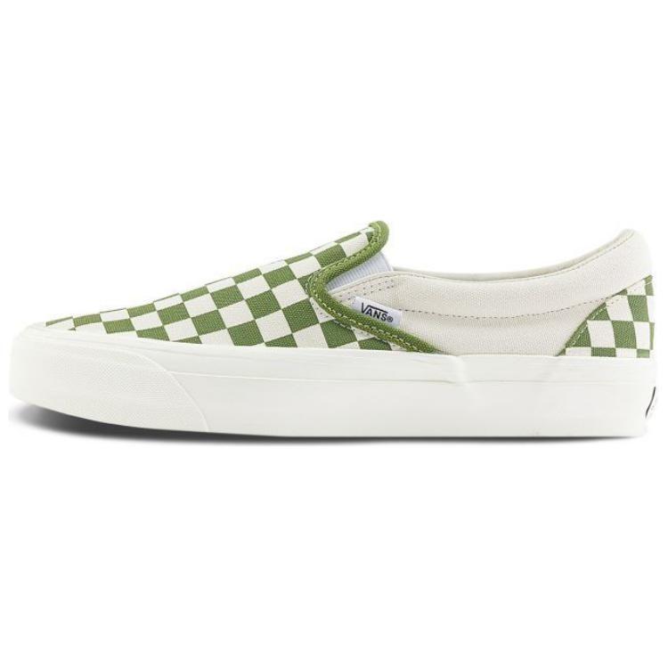 Слипоны Premium Vans 98 'Шахматка - Песто Зеленый' VN000CSECIB