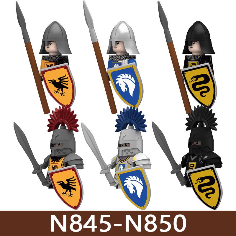 Medieval Castle Soldier Army Building Blocks Castle Military Crow Horse Serpent Knight Warrior Infantry Accessories Bricks Toys
