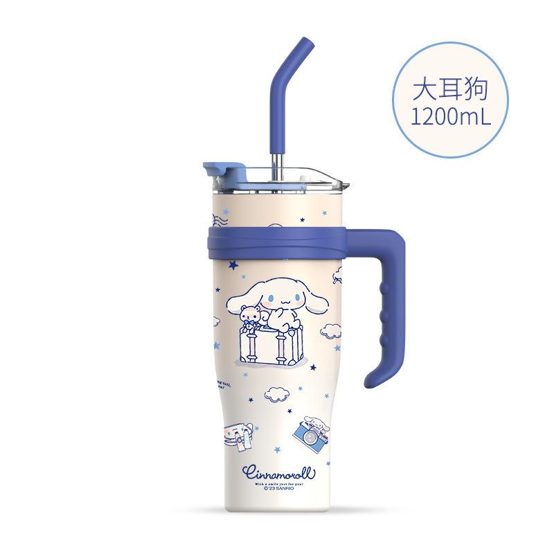 Sanrio Thermos Cup Big Mac Bingba Cup Water Cup Large Capacity Stainless Steel High Value Straw Cup
