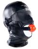 SM Капюшон с кляпом и неполной черной маской