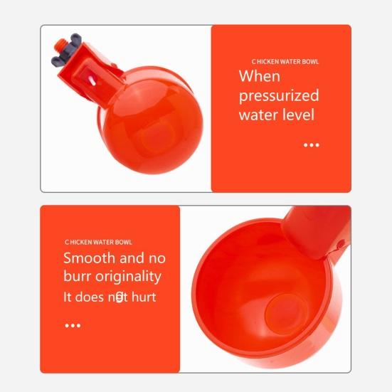 2Pcs Chicken Drinker Automatic Water Dispensing Spring Loaded Control Chicken Drinking Cup Automatic Drinker Poultry Supplies