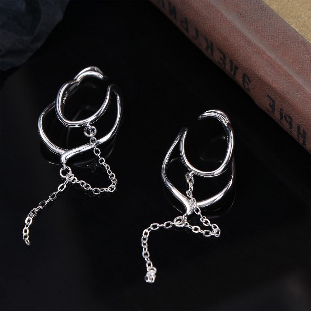 Кисточка нерегулярная форма C панк клипсы на серьги женские клипсы для ушей висячие серьги корейские серьги-манжеты